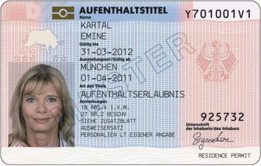 The EC long-term residence permit issued in Germany