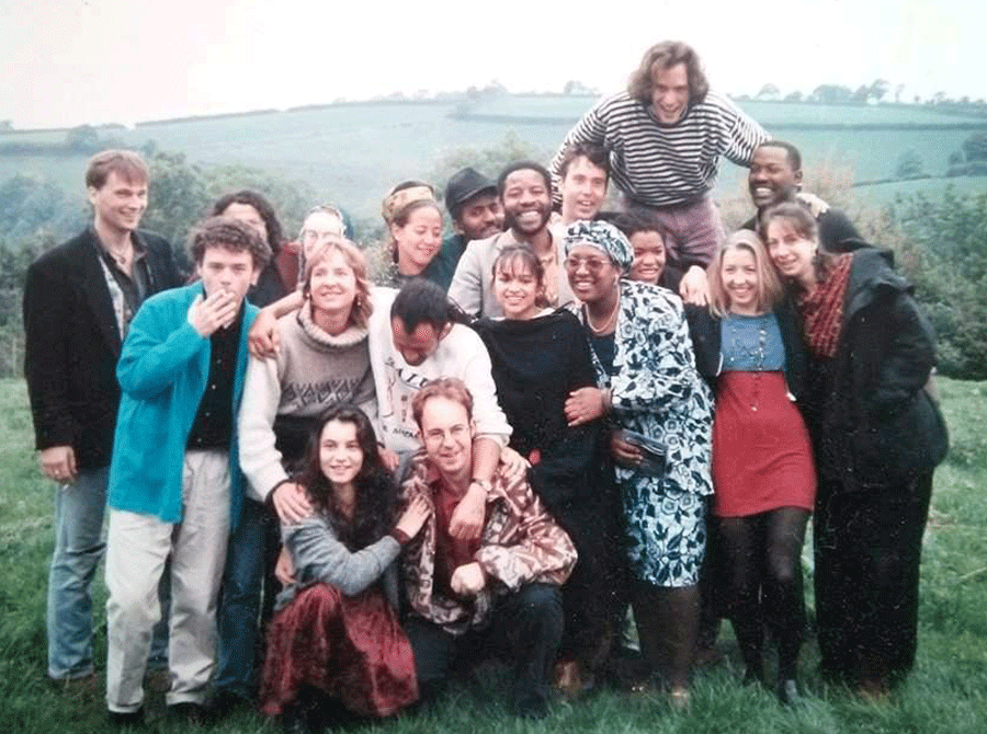 A few members of Jalua at a wedding of a Band member in Wales in mid-1990s