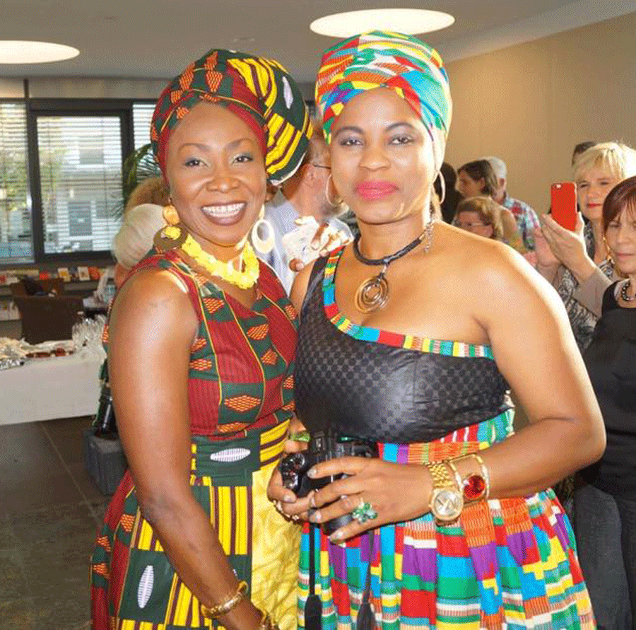 Artist Vivian Timothy and Delia Innoma, Founder of Editor of Diamond Celebrities