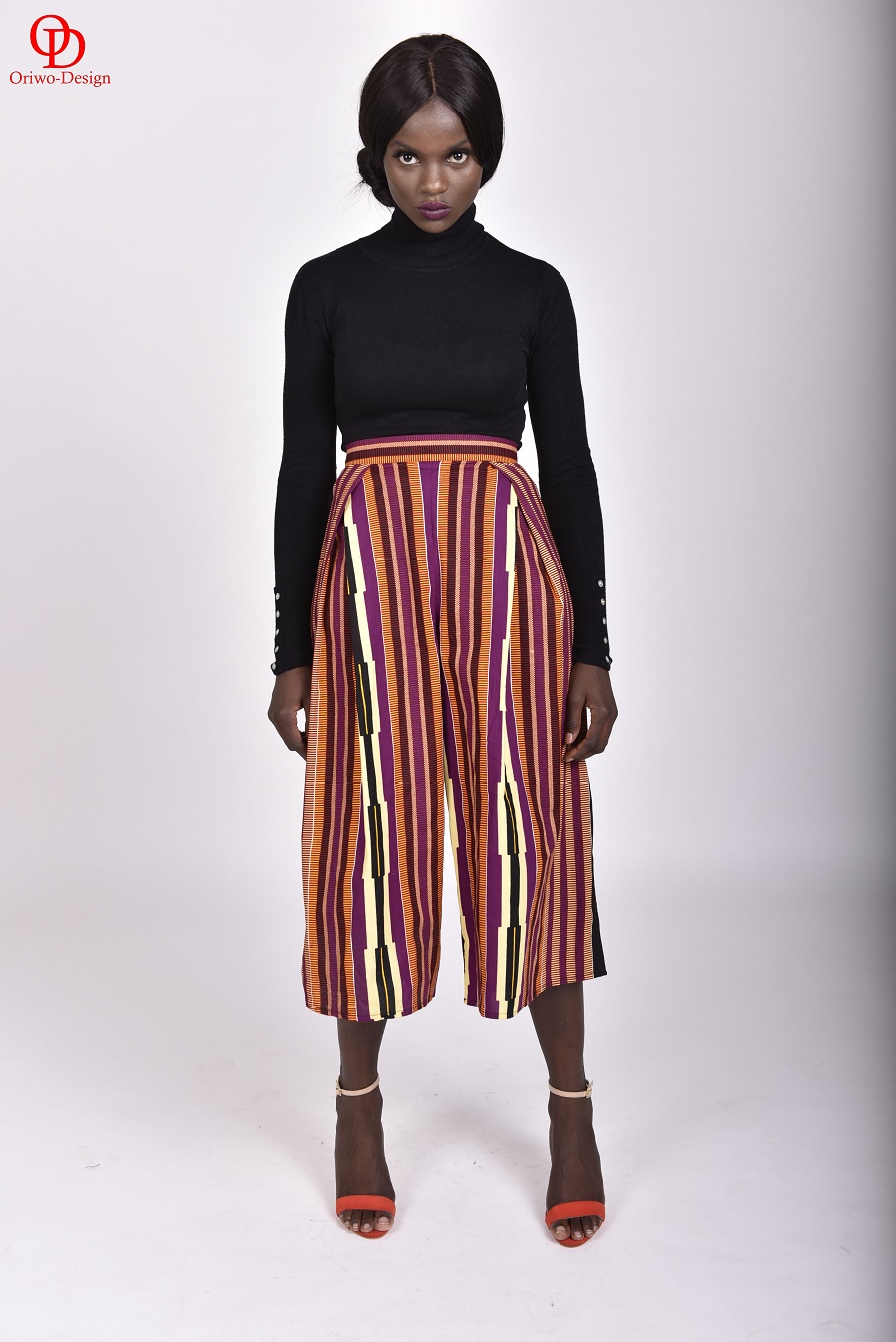 Striped-African-Print-Culottes