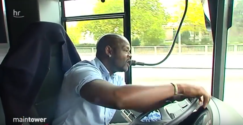 Mr Justin Zongo has been branded the most popular African bus driver in Germany