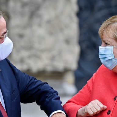 merkel in mask
