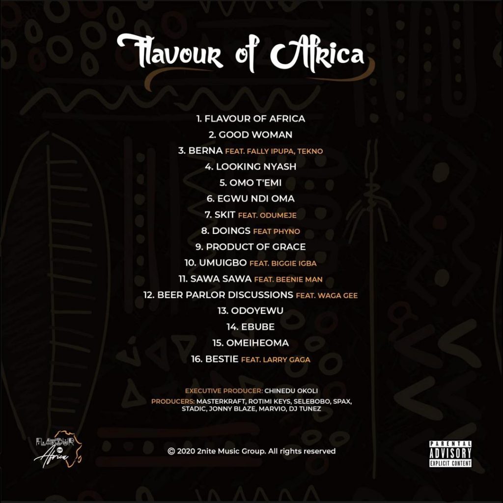 Flavour tracklist