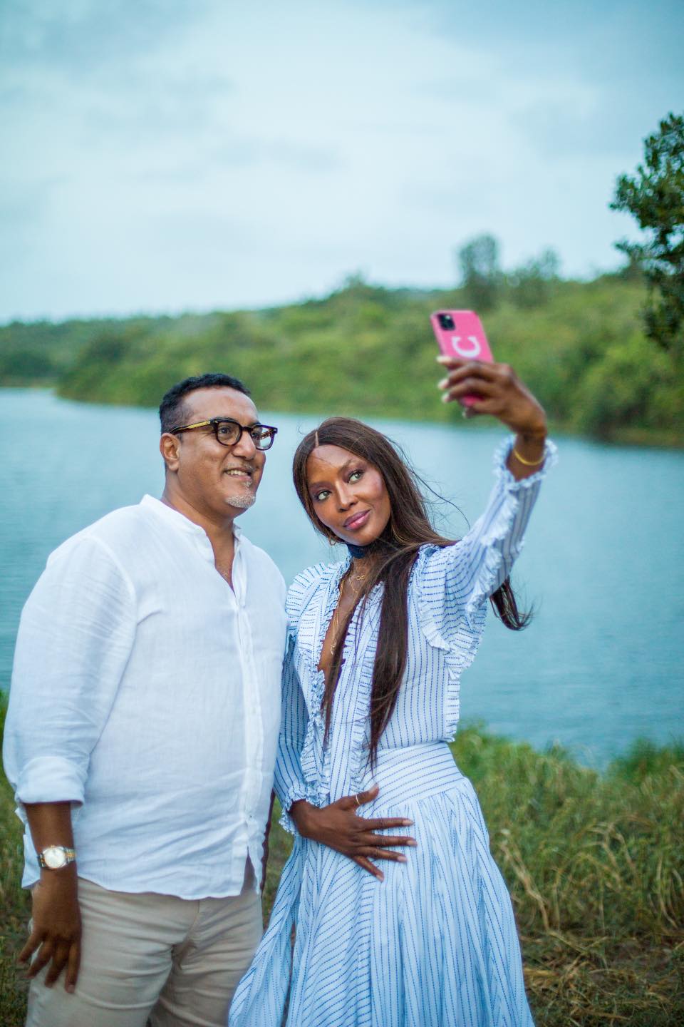 Kenya’s Tourism secretary Najib Balala and British supermodel Naomi Campbell (Photo: Ministry of Tourism – Kenya/Facebook)