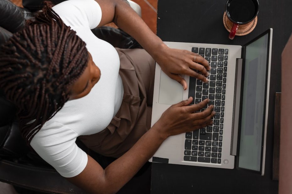 woman at computer