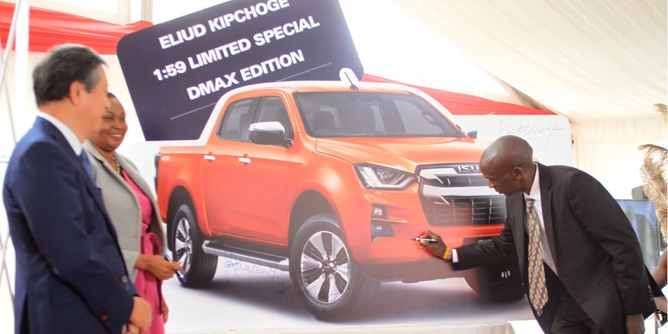 Eliud Kipchoge gets new model of Toyota Isuzu D-Max launched in his honour