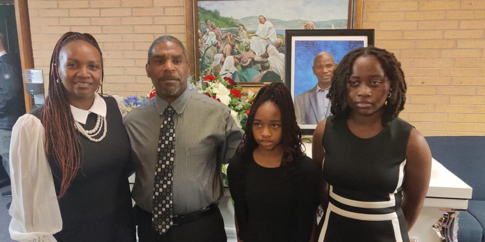 The Stanton family: Mary Njoki Muchemi (left) and her husband Gary Stanton with their daughters Brianna Stanton (second-right) and Andrianna Stanton.