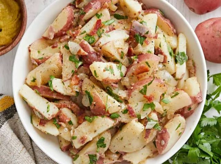 A common feature in the southern part of Germany is the potato salad