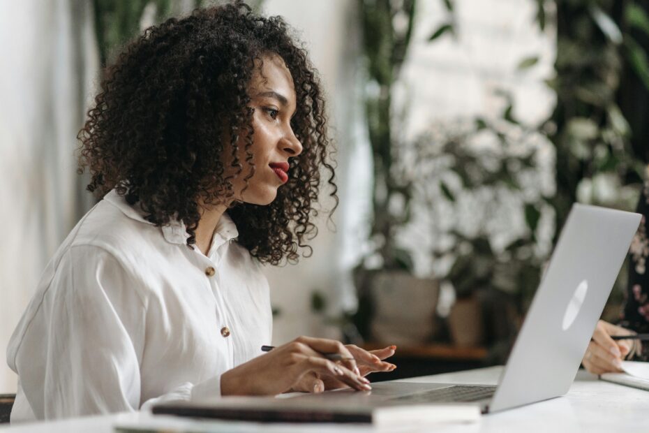 woman working